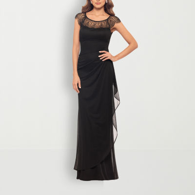 DJ Jaz Womens Beaded Embellished Sleeveless Evening Gown