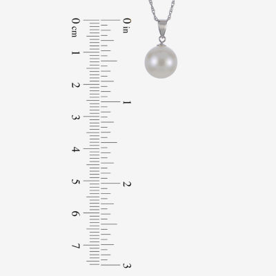 Cultured Freshwater Pearl Sterling Silver Stud Earring & Pendant 2-pc Set