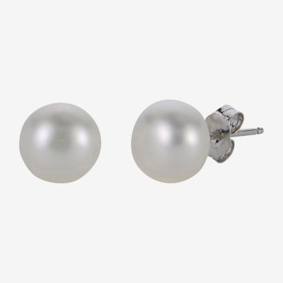 Cultured Freshwater Pearl Sterling Silver Stud Earring & Pendant 2-pc Set