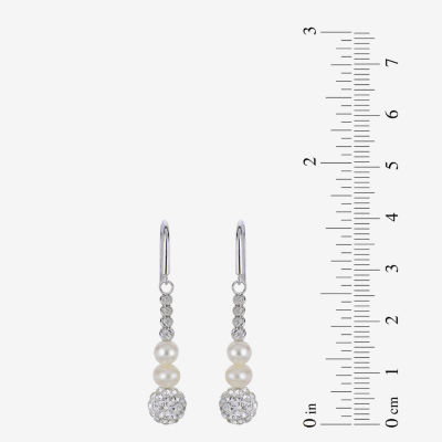 Cultured Freshwater Pearl Sterling Silver Drop Earrings