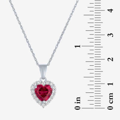 Gemstone Sterling Silver Heart 2-pc. Jewelry Set