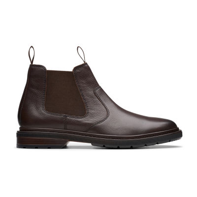 Clarks Mens Burchill Up Flat Heel Chelsea Boots