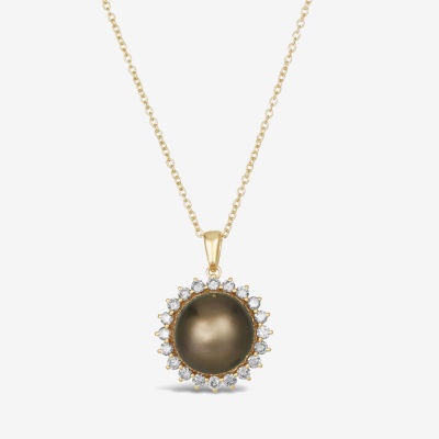 Le Vian® Pendant featuring Chocolate Pearls®, 3/8 cts. Nude Diamonds™  set in 14K Honey Gold™