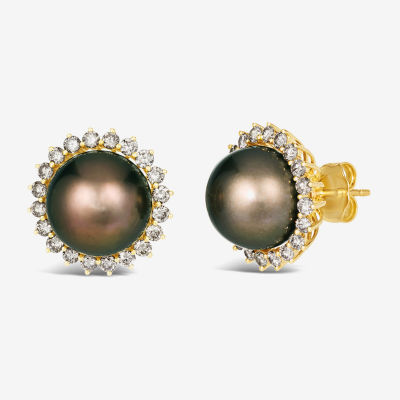 Le Vian® Earrings featuring Chocolate Pearls®, 3/4 cts. Nude Diamonds™  set in 14K Honey Gold™