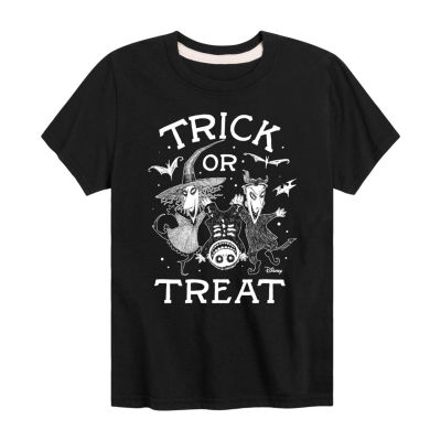 Disney Collection Little & Big Unisex Crew Neck Short Sleeve Nightmare Before Christmas Graphic T-Shirt