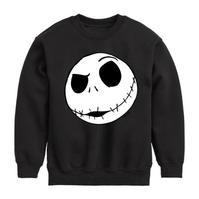 Disney Collection Little & Big Unisex Crew Neck Long Sleeve Fleece Nightmare Before Christmas Sweatshirt