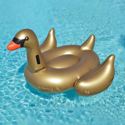 Inflatable Giant Swan Ride-On Pool Float