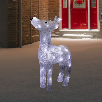 15'' Lighted Commercial Grade Acrylic Baby Reindeer Christmas Display Decoration