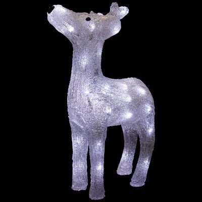 15'' Lighted Commercial Grade Acrylic Baby Reindeer Christmas Display Decoration