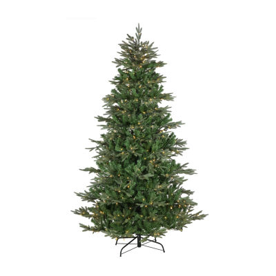 7.5' Pre-Lit Hudson Fir Artificial Christmas Tree  Warm White LED Lights