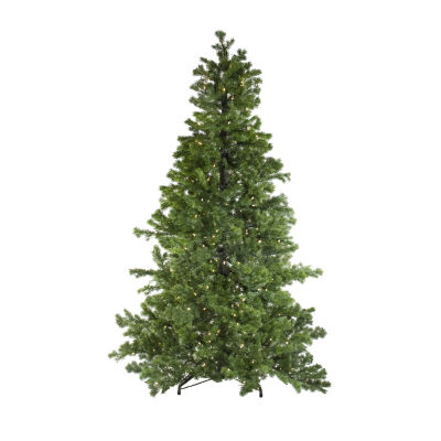 7.5' Pre-Lit Medium Layered Pine Instant Power Artificial Christmas Tree - Dual Color LED Lights