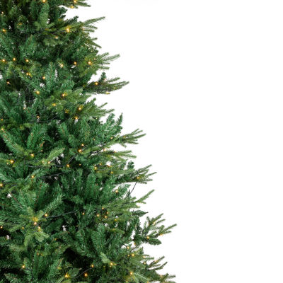 6.5' Pre-Lit Juniper Pine Artificial Christmas Tree  Warm White LED Lights