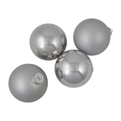 Northlight Silver Glass Ball 4-pc. Christmas Ornament