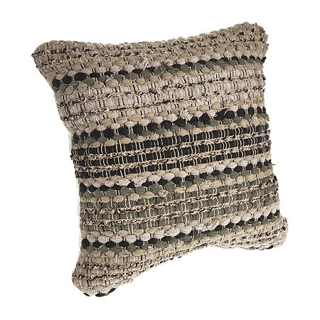 Lr Home Flona Stripe Square Throw Pillow, One Size, Beige