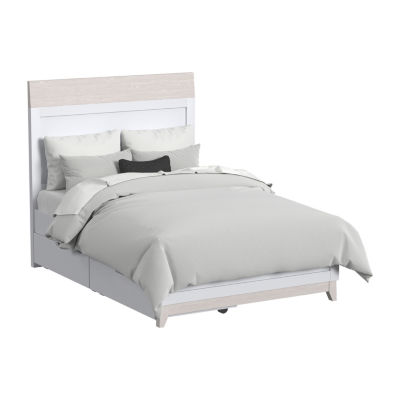 Westwood Design Rowan Youth Full Bed with Under Bed Drawers in Ash Linen