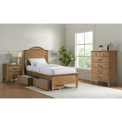 Westwood Design Highland Sand Dune Twin Bed with 2 Storage Drawers 