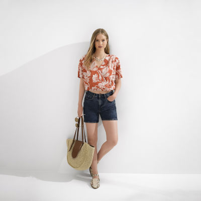 a.n.a Noelle Straw Tote Bag