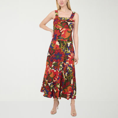 Sam And Jess Womens Petite Sleeveless Floral Maxi Dress, Color