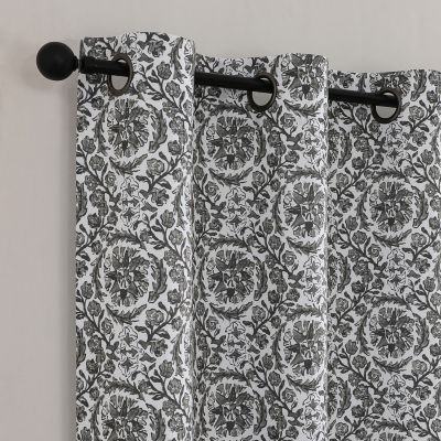 Regal Home Norwood Printed Grommet Top Blackout Set of 2 Curtain Panel
