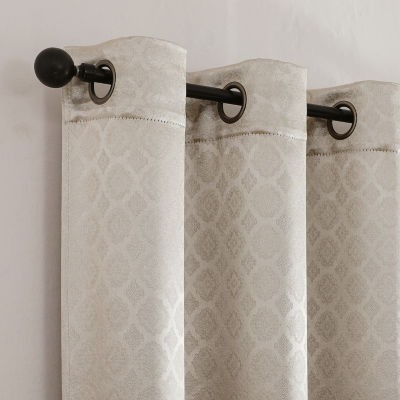 Regal Home Tobias Grommet Top Energy Saving Embossed Blackout Set of 2 Curtain Panel