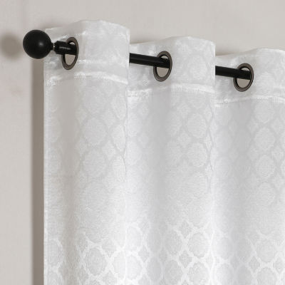 Regal Home Tobias Grommet Top Energy Saving Embossed Blackout Set of 2 Curtain Panel