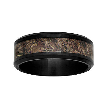 Black Camo Ring with Crosses, Free Shipping