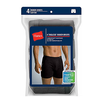 Hanes Fresh I Q Comfortsoft Mens 4 Pack Boxer Briefs, Color: Assorted -  JCPenney