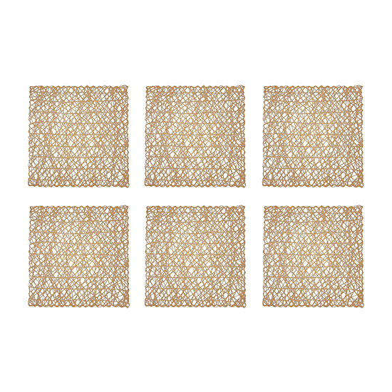 Design Imports Square Woven Paper 6-pc. Placemat