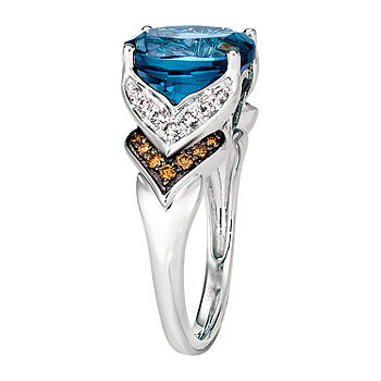 Le Vian Sapphire Necklace 1/6 ct tw Diamonds 14K Vanilla Gold
