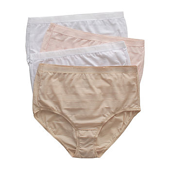 Hanes Women's 4 Pack Comfort Blend Hi-Cut Panty, Assorted, 9 at