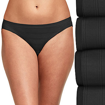 Hanes Ultimate ComfortSoft Women's Hipster Underwear, 5-Pack Black