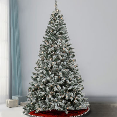 National Tree Co. 7.5ft Pre-Lit Frosted Spruce Flocked Christmas Tree