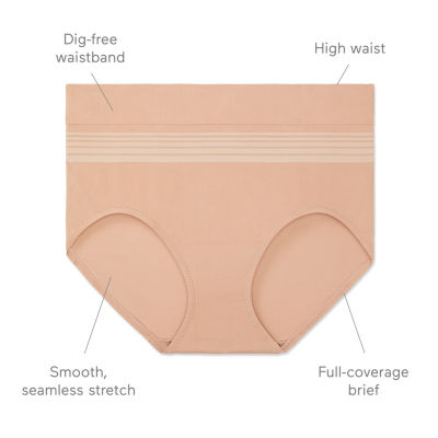 Warners® No Pinching, Problems® Dig-Free Comfort Waist with Lace Smooth and Seamless Brief RS1501P