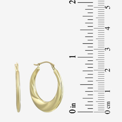 Womens 10K Gold 24mm Hoop Earrings