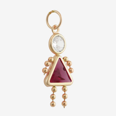 10K Gold October Birthstone Babies Girl Charm