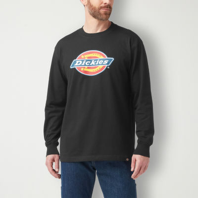 Dickies Logo Mens Crew Neck Long Sleeve Regular Fit Graphic T-Shirt