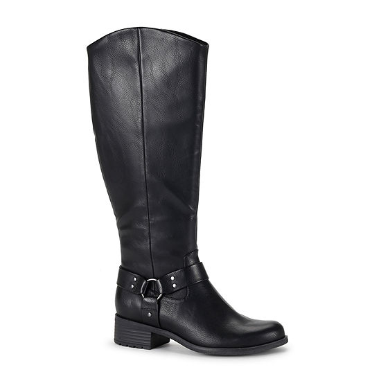 Frye and Co. Womens Edelle Stacked Heel Riding Boots, Color: Black ...