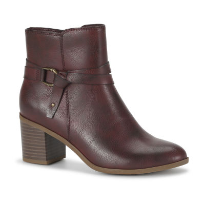 Frye and Co. Womens Italia Stacked Heel Booties, Color: Redwood - JCPenney