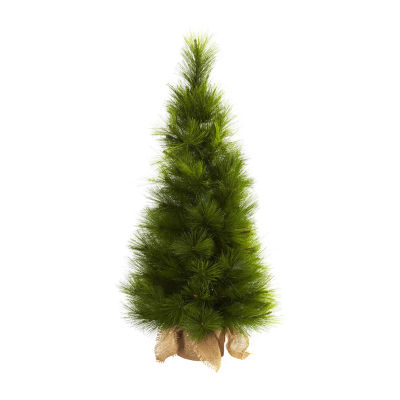 Nearly Natural 3ft Burlap Bag 3 Foot Pre-Lit Christmas Tree