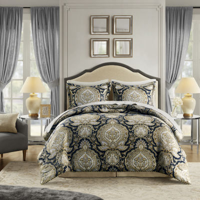 Vera Wang Abstract Crinkle Reversible Comforter Mini Set