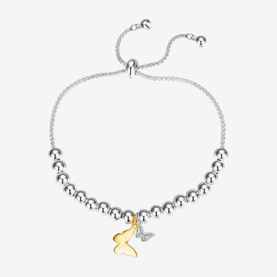 Footnotes Dreams Womens Cubic Zirconia Butterfly Bolo Bracelet