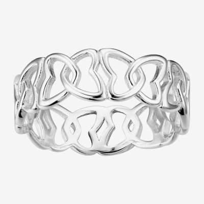 Footnotes Brave Sterling Silver Butterfly Band