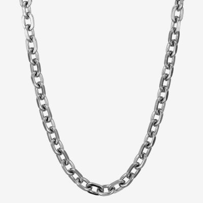 J.P. Army Mens Stainless Steel 24 Inch Link Chain Necklace