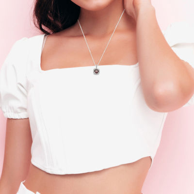 Sparkle Allure Light Up Box Womens Cubic Zirconia Pure Silver Over Brass Square 2-pc. Jewelry Set