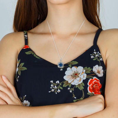 Sparkle Allure Light Up Box Womens Cubic Zirconia Pure Silver Over Brass Square 2-pc. Jewelry Set