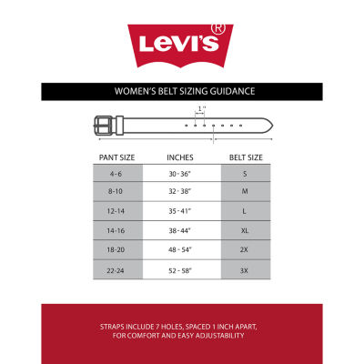 Levi's Casual Sliding Loop Leather Womens Belt