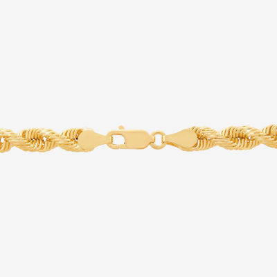 10K Gold / Inch Hollow Rope Chain Bracelet