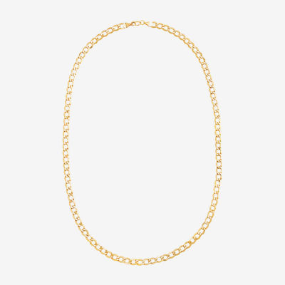 Made in Italy 14K Gold 22 Inch Hollow Curb Chain Necklace