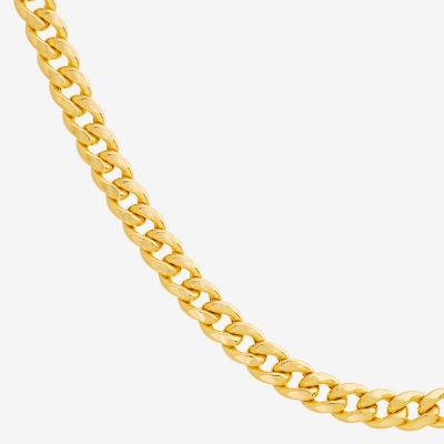 Made in Italy 14K Gold 22 Inch Hollow Cuban Chain Necklace