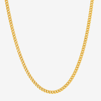 Made in Italy 14K Gold 22 Inch Hollow Cuban Chain Necklace